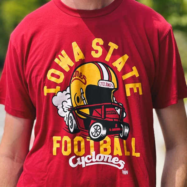 Homefield Football Helmet Car Cardinal Short Sleeve T-Shirt